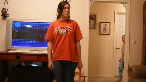 Smack that- ORIGINAL! (Little brother video bombs sister)