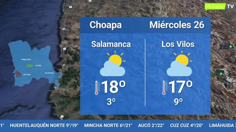 EL TIEMPO EN LA REGIÓN - MARTES 25 DE JULIO