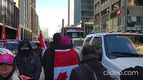 Raw Recording: DT Toronto Trucker Protest Pt 17