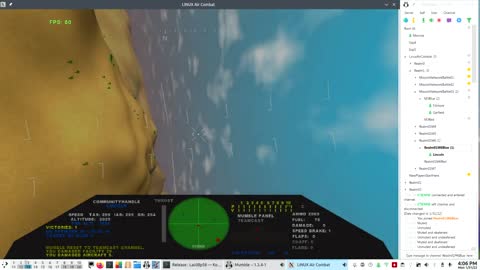 04 Linux Air Combat: BlueTeam P38 Destroys 4 RedTeam Replay Blokes