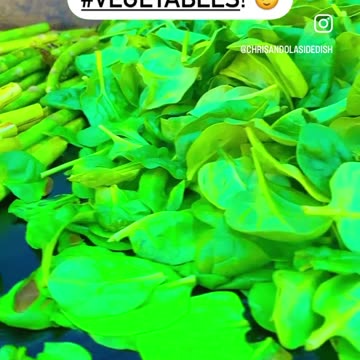 GRILLING ASPARAGUS AND SPINACH