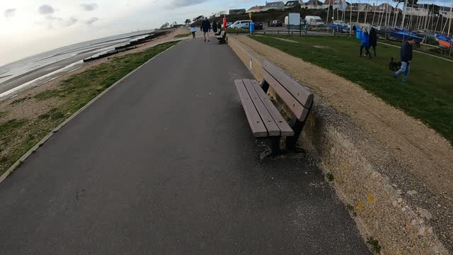 Walking next.to the sea. Speedlapse.