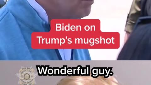 BIDEN on TRUMP'S MUGSHOT (EXCLUSIVE)