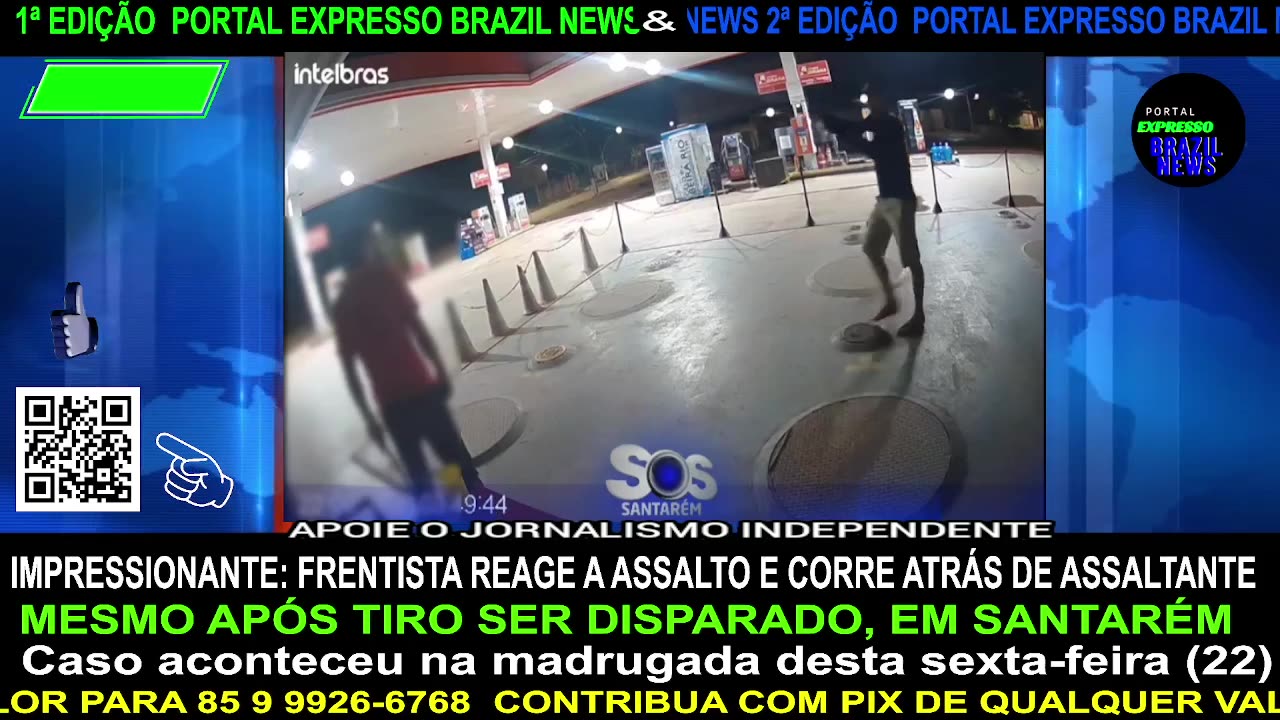 IMPRESSIONANTE: FRENTISTA REAGE A ASSALTO E CORRE ATRÁS DE ASSALTANTE MESMO APÓS TIRO.