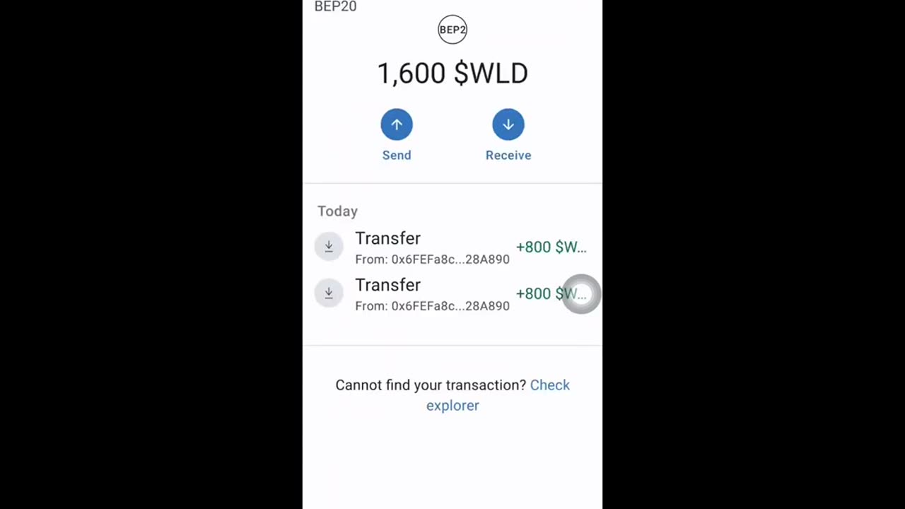 Move This 800.00 WorldCoin ($1,936) To Your own wallet