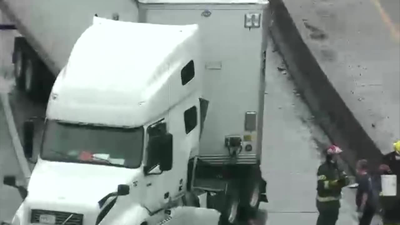 This semi-jacknife in Minnesota's most dangerous tunnel