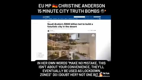 Christine Anderson of Germany explains "15 minute cities"..