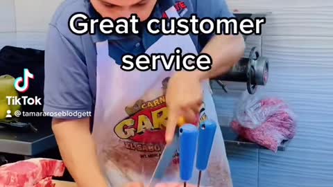 Our butcher offers great #customerservice