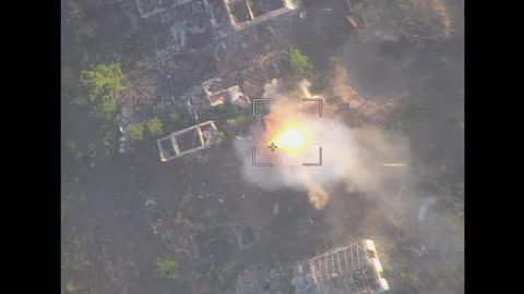 Destruction of a Ukrainian Tank in Urozhaine