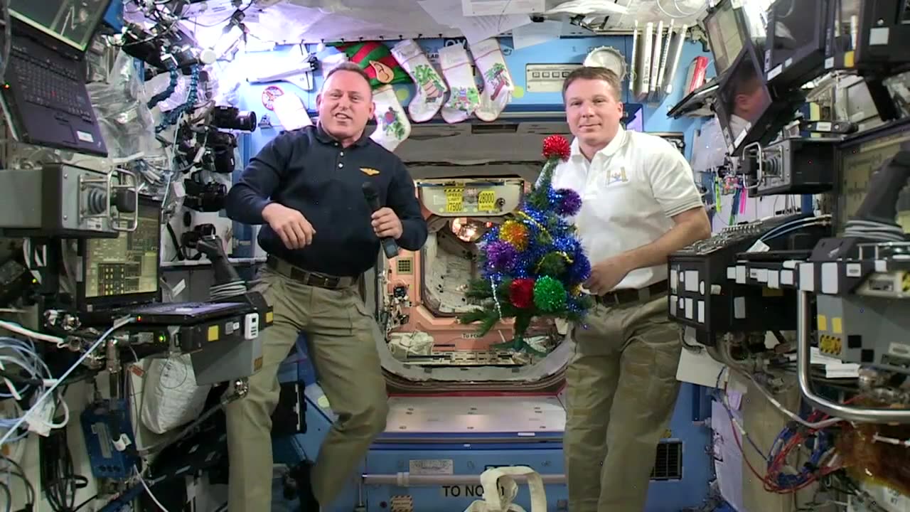 Space Station Crew Members Offer Christmas Greetings to the World