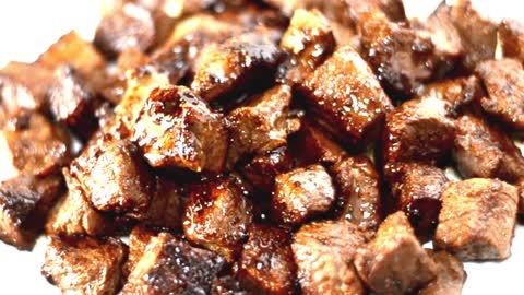 BUTTERY GARLIC STEAK BITES RECIPE _ QUICK & EASY KETO FRIENDLY RECIPE