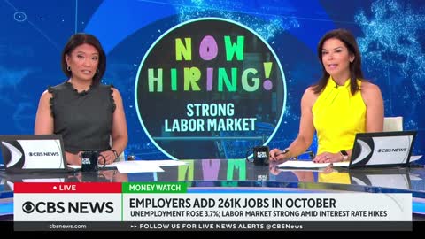 Employers add 261,000 jobs in October despite interest rate hikes