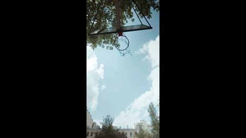 The basketball court was stopped