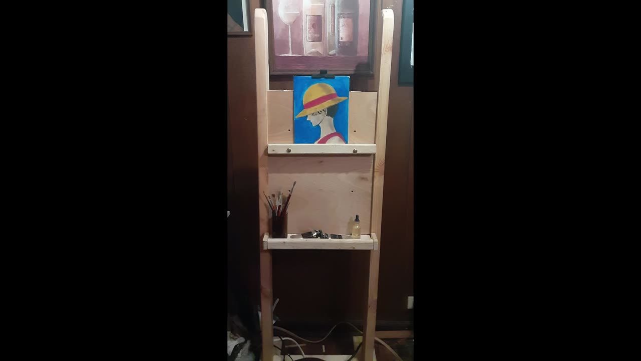 Home made H-frame easel