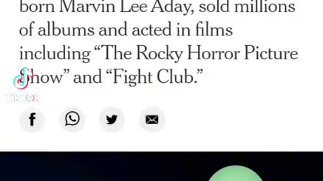 Rest in peace meatloaf