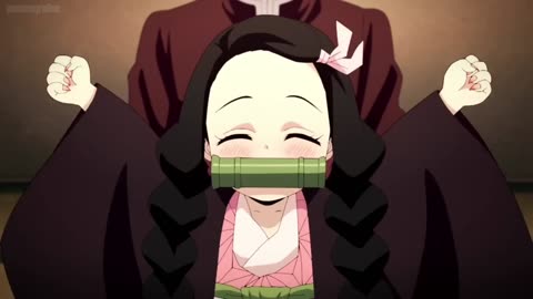 Tanjiro making Nezuko Braids Demon Slayer Season 3 Ep 3