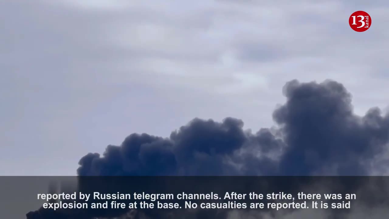 Ukraine launched a missile attack on an oil base of Russia - strong explosion and fire occurred