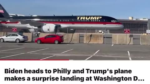 Trumps airforce 1 in dc