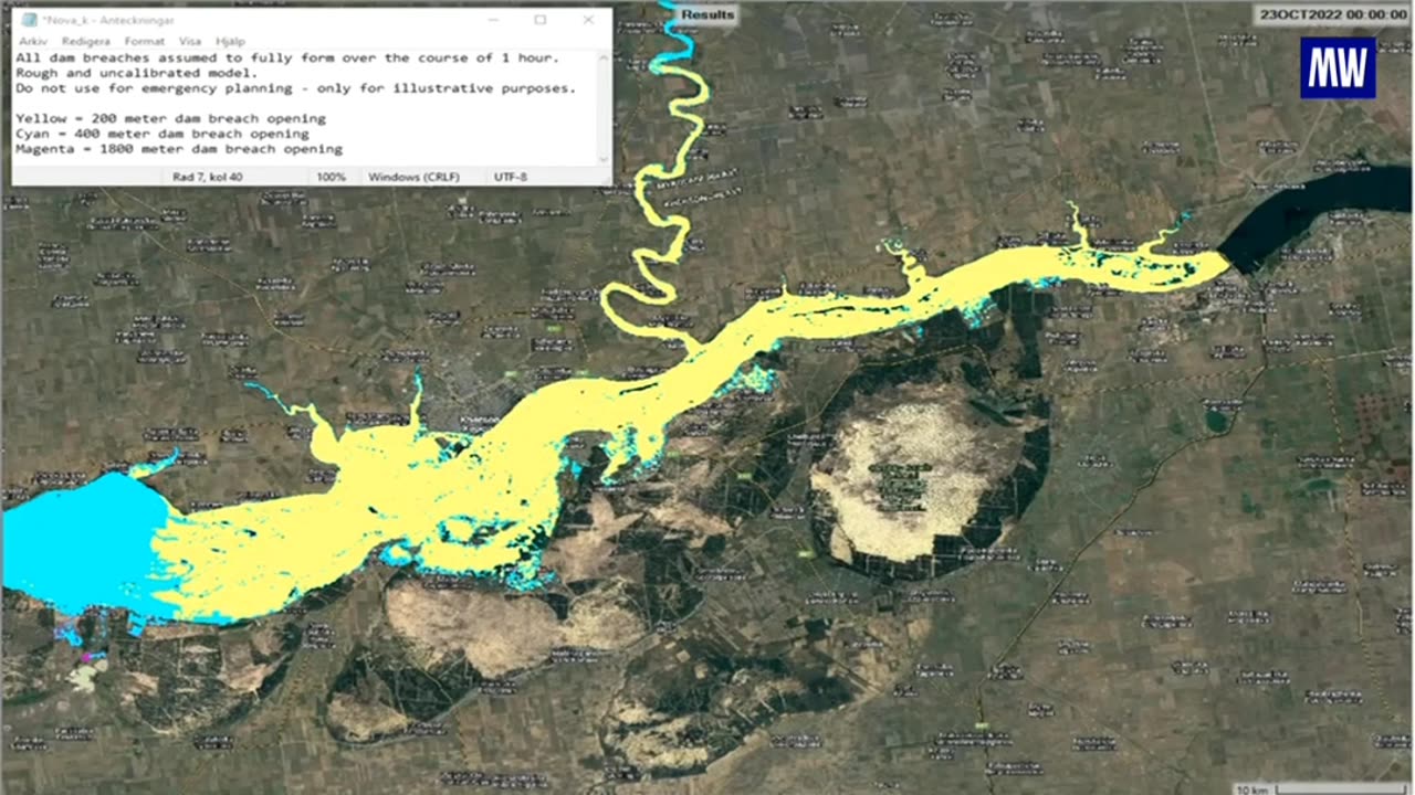 The situation in Novaya Kakhovka, Kherson region
