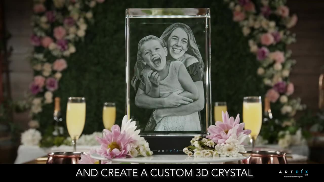 Mother's day gift Crystal 3D