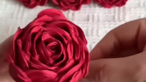 beautiful red rose flower art and crafts