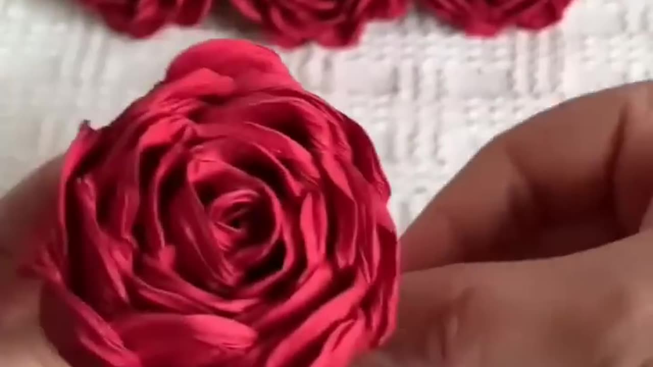 beautiful red rose flower art and crafts