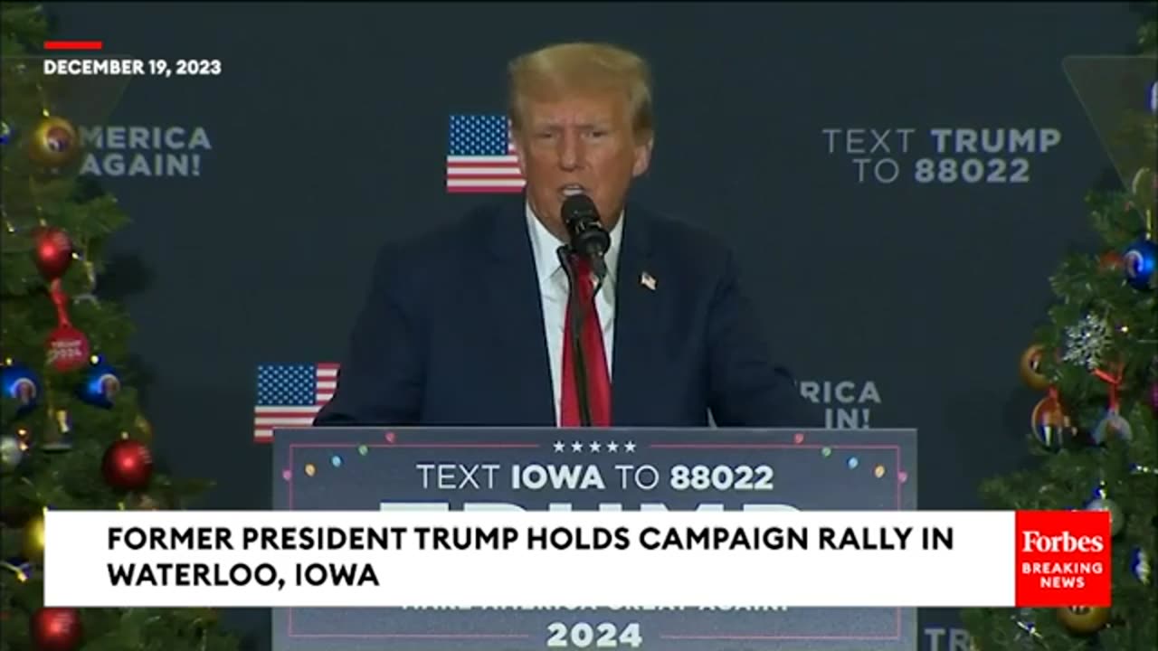 BREAKING NEWS: Trump Holds Rally In Iowa Moments After Colorado Supreme Court Blocks Him From Ballot