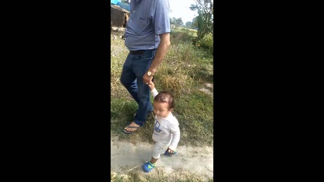 Miransh Baby with Grandfather