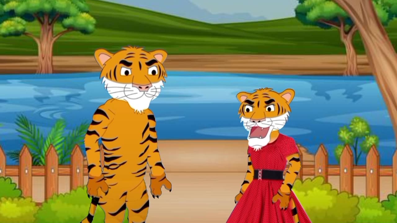 Characterless Tiger | Fox Cartoon | English stories | Animated story