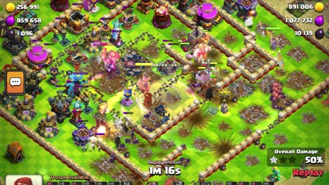 Clash of clans max gameplay th17!