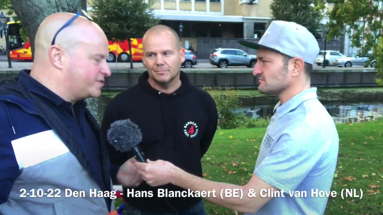 Samen voor Nederland - Hans Blanckaert & Clint van Hove - Demo Den Haag 2-10-22 - CSTV