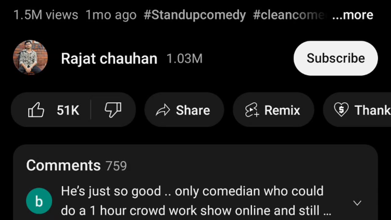 Stand up comedy