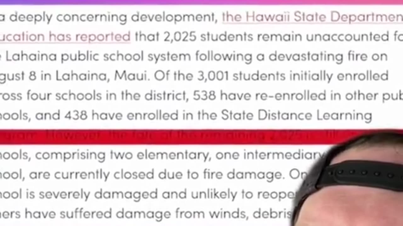 Over 2000 Lahaina children unaccounted for