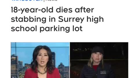 VANCOUVER NEWS18-year-old dies after stabbing in Surrey high school parking lot