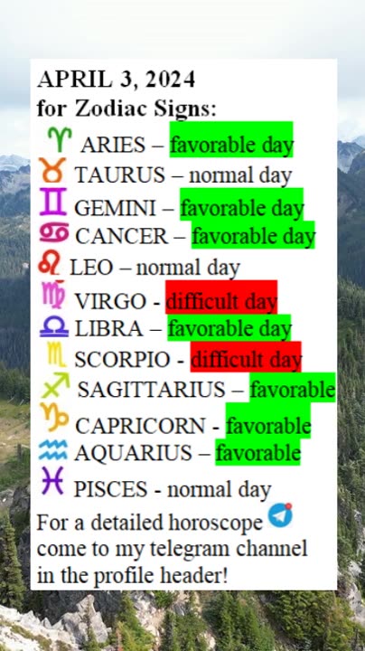 APRIL 3, 2024 for Zodiac Signs