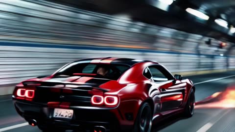 sports car with fire