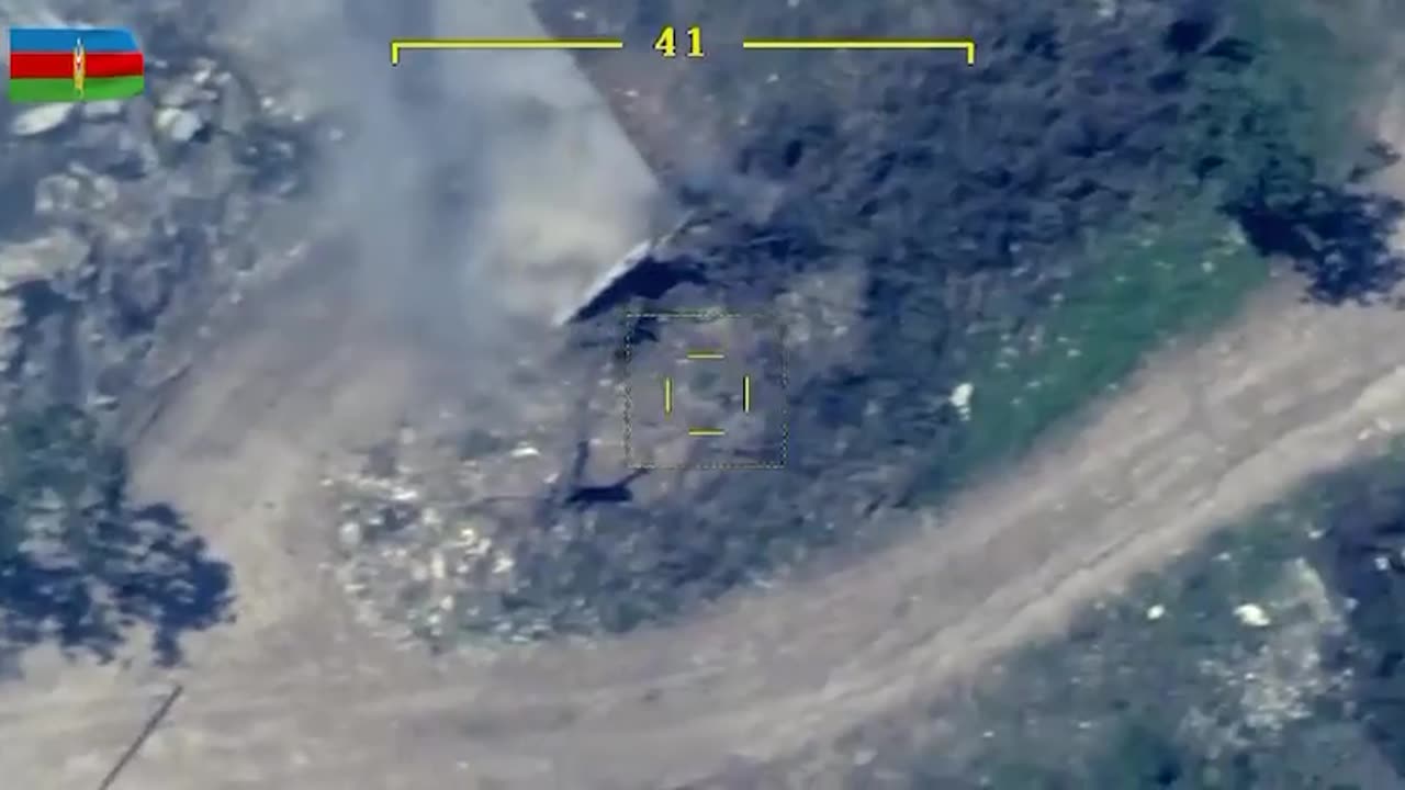 Azerbaijani Airstrike on Armenian Bunker