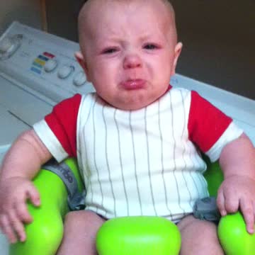 Blender surprises crying baby