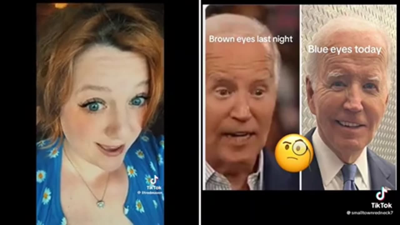 Brown Eye / Blue Eye Fake Biden..