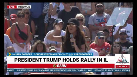 LAUREN BOEBERT at Trump Rally - Mendon, IL 6-25-22