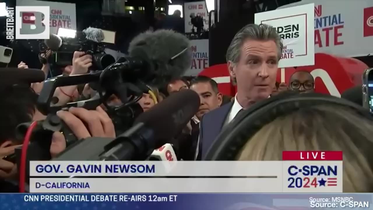 WATCH: Newsom Claims Brandon Won Debate on "Substance," Commentary on It "Unhelpful" for "Democracy"