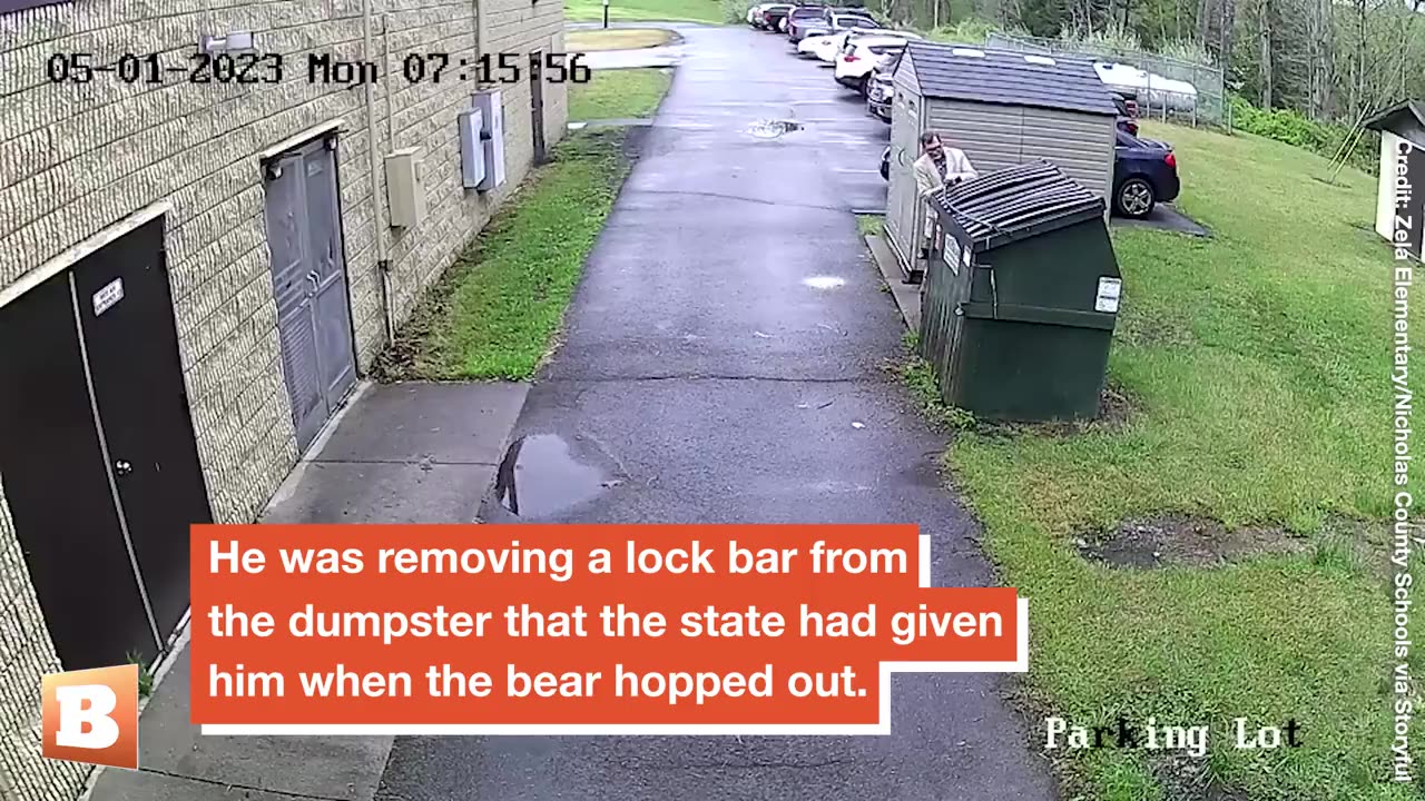 The CCTV footage indicated that the bear had been going in and out of the dumpster all weekend.