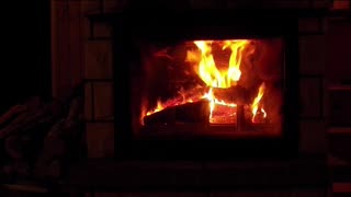 Beautiful relaxing song, nice fireplace