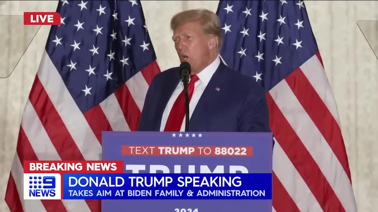 Watch- Donald Trump’s full speech addressing criminal charges - 9 News Australia