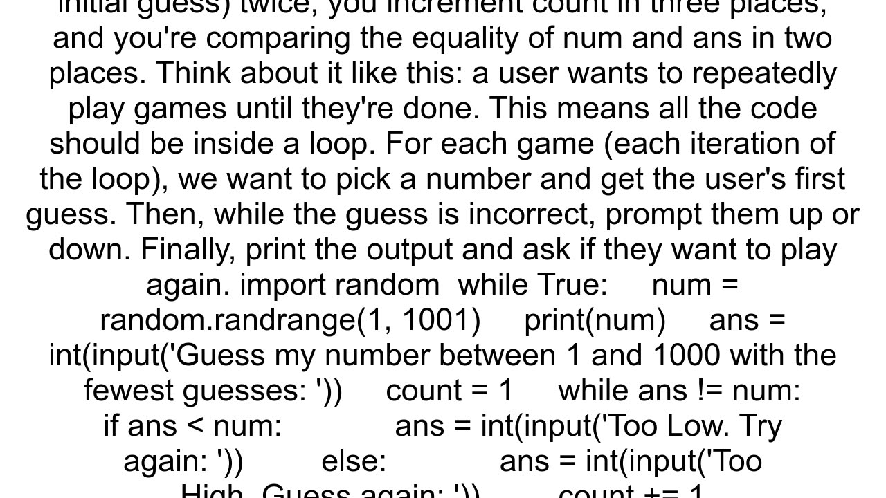 Yet another Python number guessing game