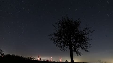 Night sky view with calm music for meditation and rest