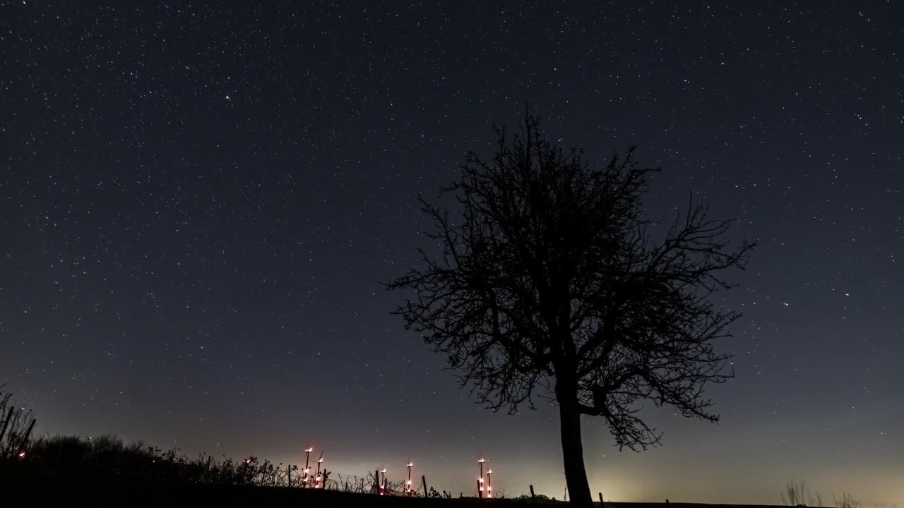 Night sky view with calm music for meditation and rest