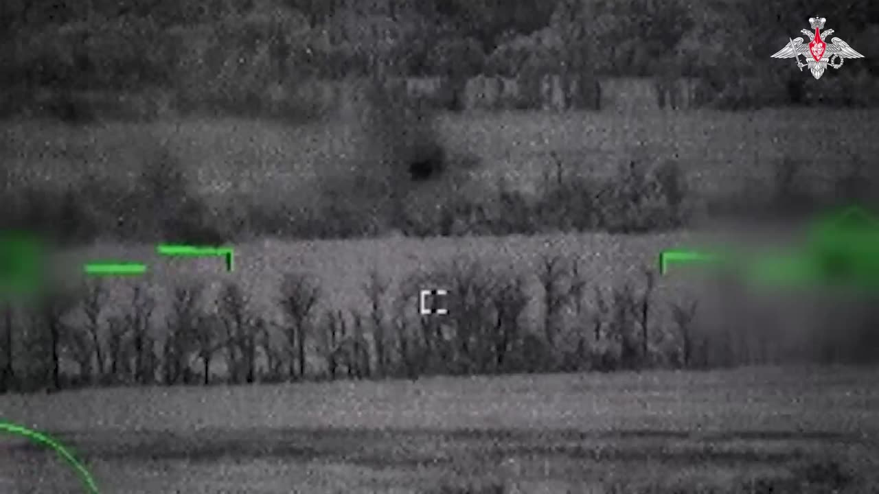 Ka-52 reconnaissance attack helicopter destroys AFU BMP with guided missile