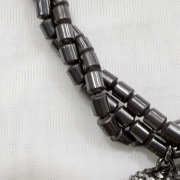 Handmade Unique 16”~20” Adjustable Necklace with Hematite and Crystals