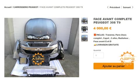 AEPSPIECES.COM - FACE AVANT COMPLETE PEUGEOT 308 T9